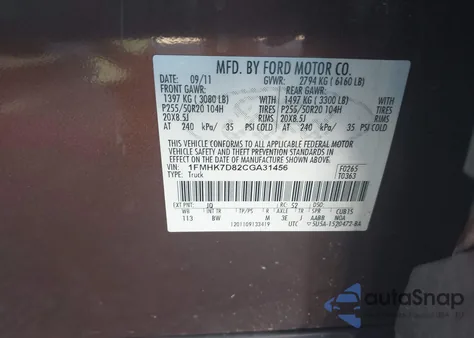2012 Ford Explorer Xlt from USA, damaged, VIN 1FMHK7D82CGA31456